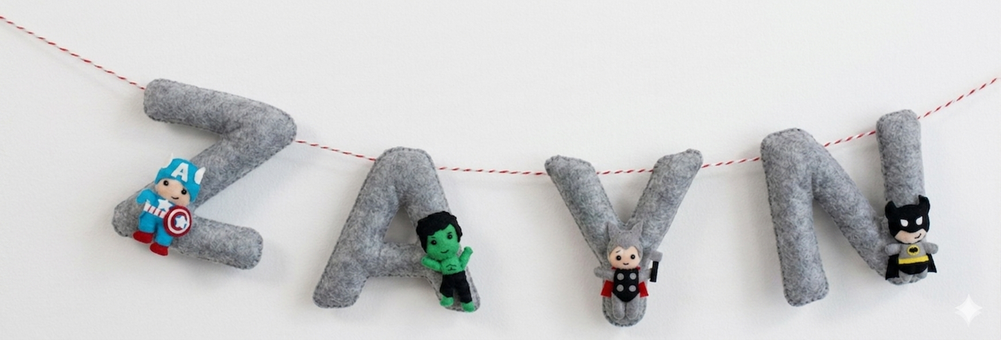 Superhero Personalised Name Garland