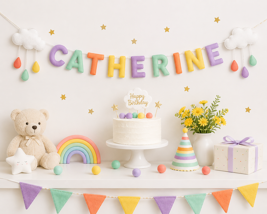 Happy Skies Personalised Name Garland
