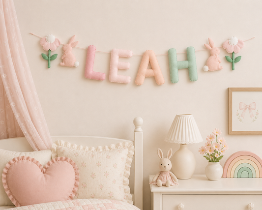 Bunny Bloom Personalised Name Garland