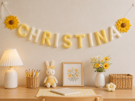 Sunflower Personalised Name Garland
