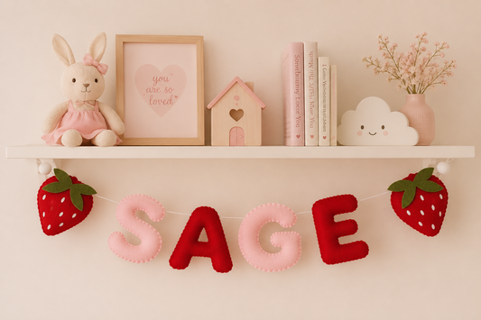 Strawberry Personalised Name Garland