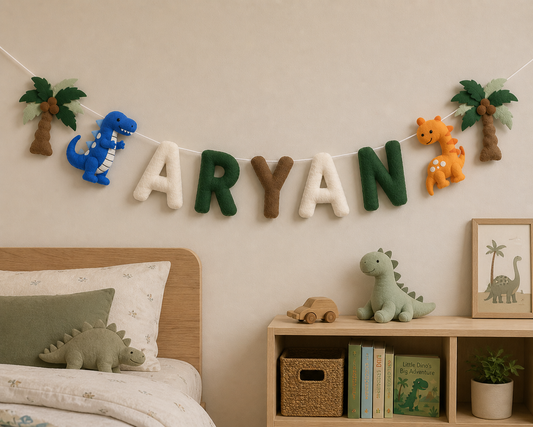 Dinosaur Personalised Name Garland