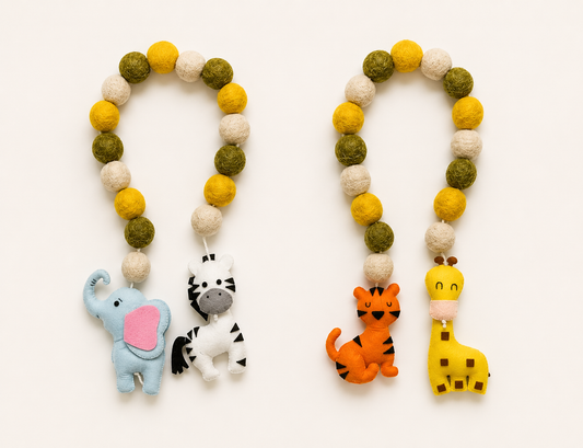 Jungle Friends Curtain Tie Pair