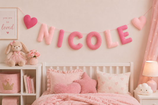 Heart Personalised Name Garland