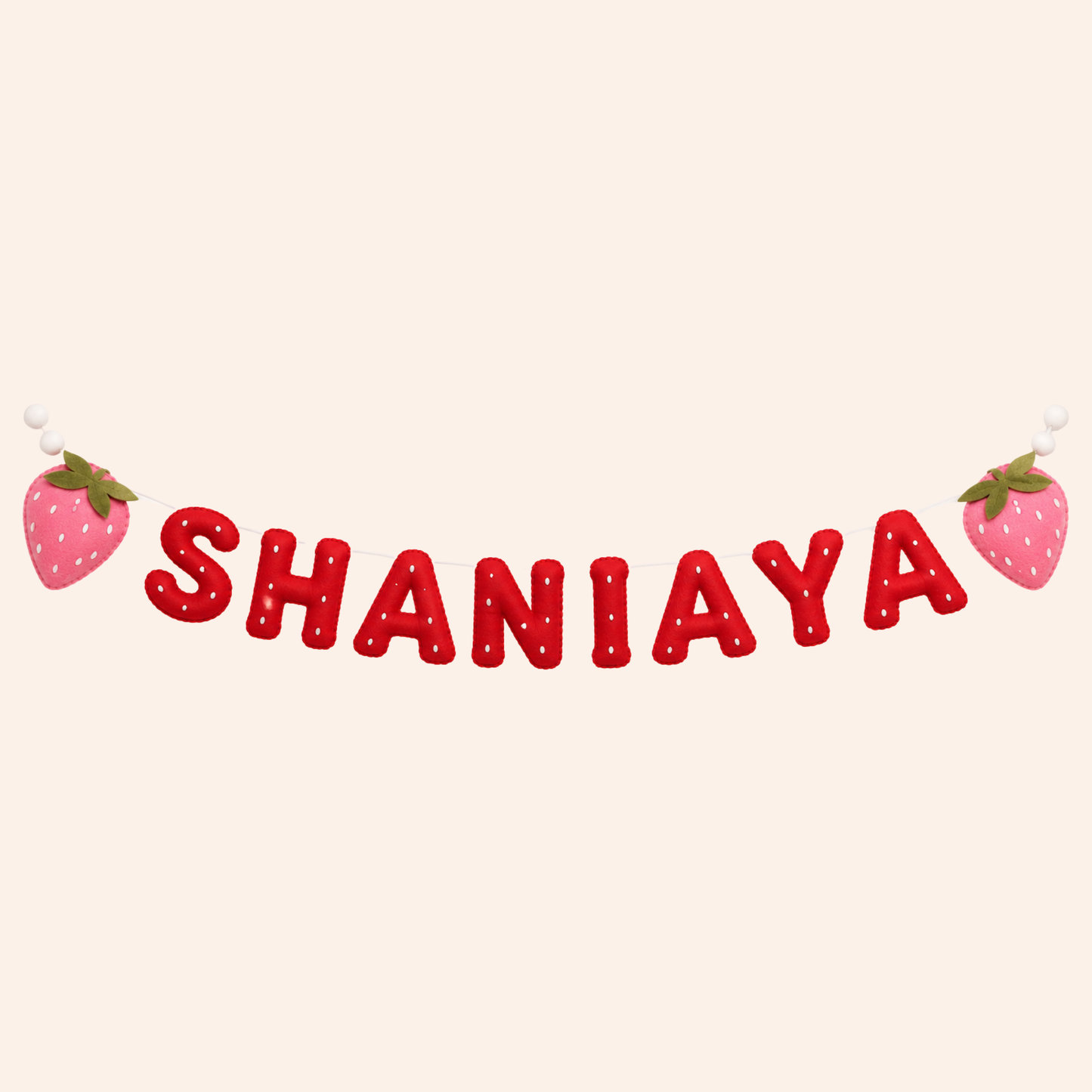 Strawberry Personalised Name Garland