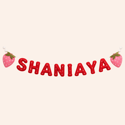 Strawberry Personalised Name Garland