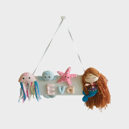 Little Mermaid Personalised Wall Hanging