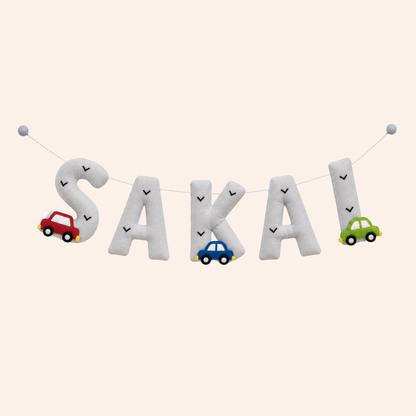 Little Racer Personalised Name Garland