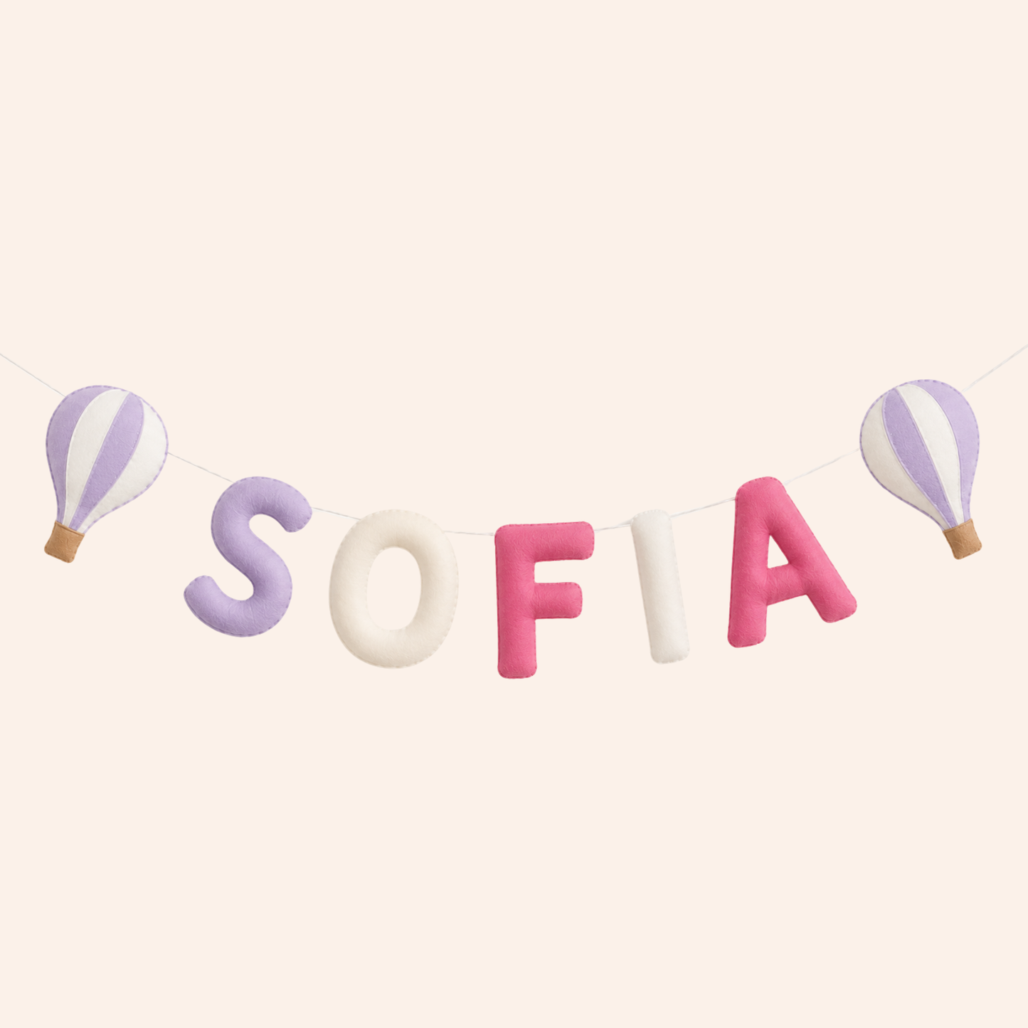 Hot Air Balloon Personalised Name Garland