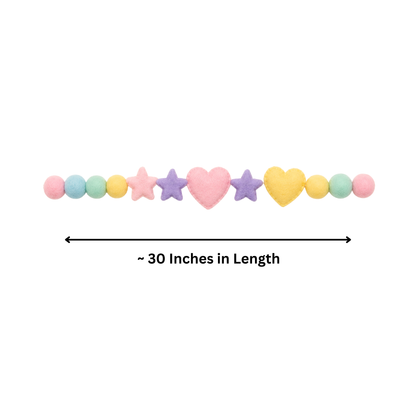 Star & Hearts Curtain Tie Pair