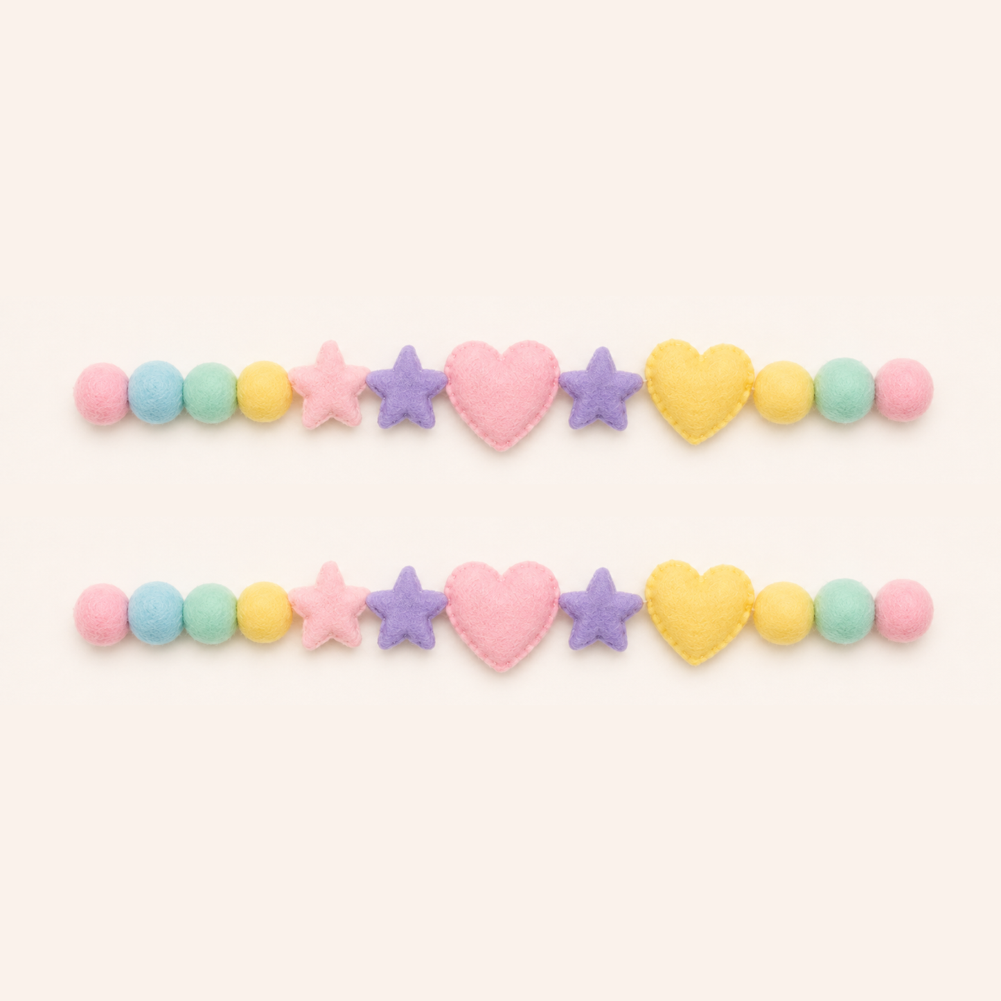 Star & Hearts Curtain Tie Pair
