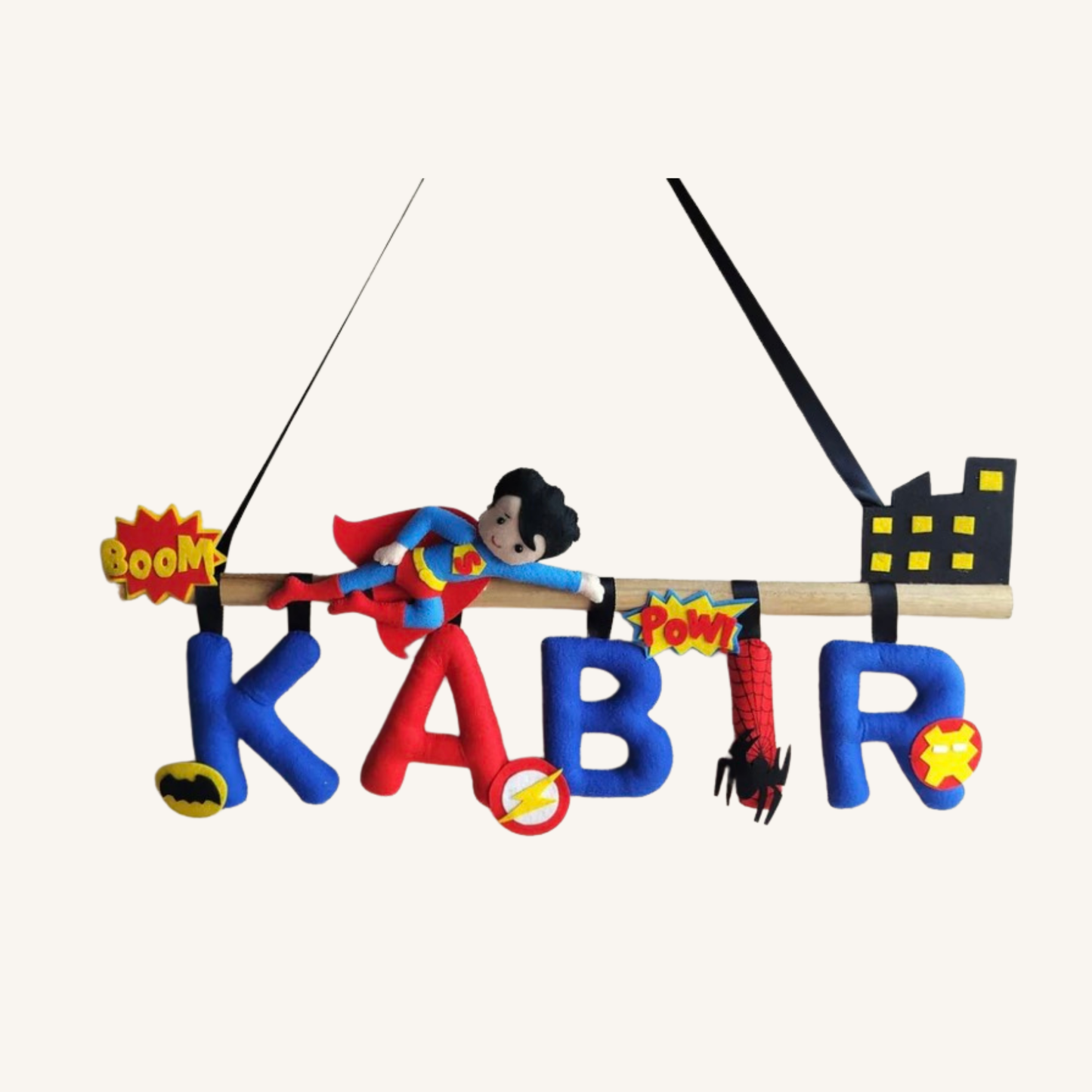 Spiderman/ Superman Name Wall hanging