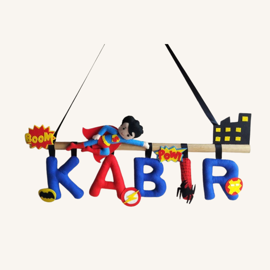 Spiderman/ Superman Name Wall hanging