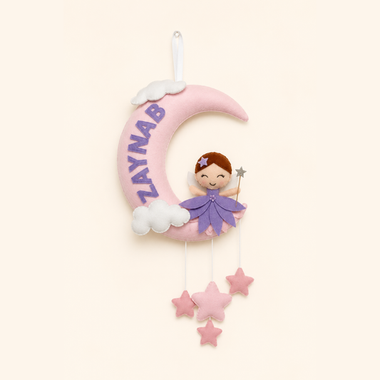 Moonlight Fairy Personalised Wall Hanging
