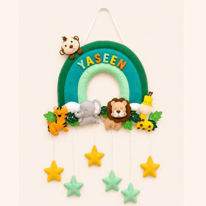 Safari Friends Personalised Wall Hanging
