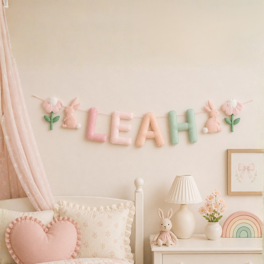 Bunny Bloom Personalised Name Garland