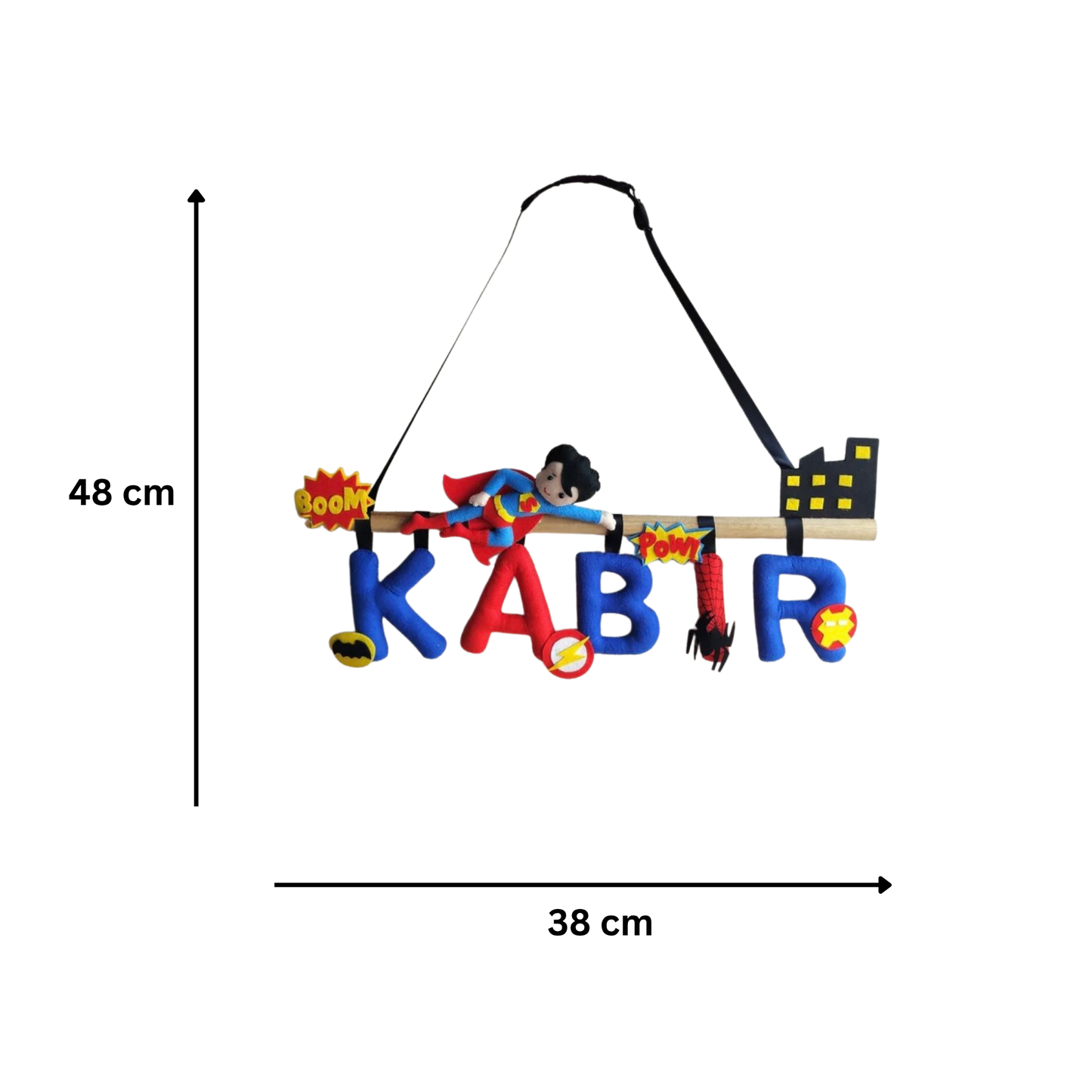 Spiderman/ Superman Name Wall hanging