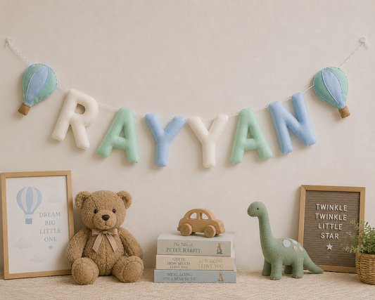 Hot Air Balloon Personalised Name Garland