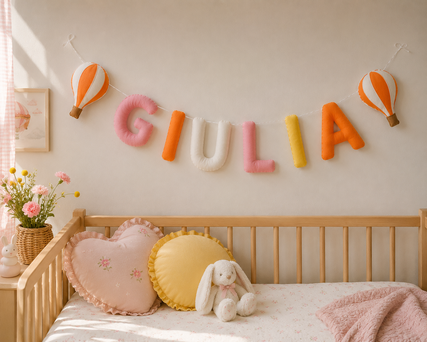 Hot Air Balloon Personalised Name Garland