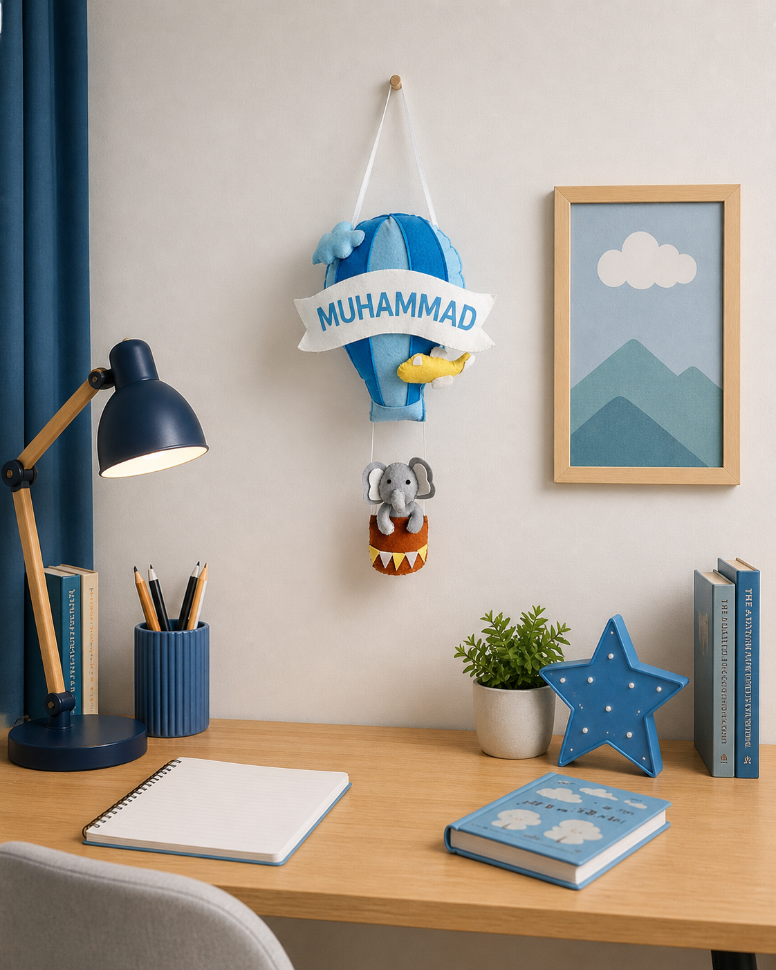 Hot Air Balloon Personalised Wall Hanging