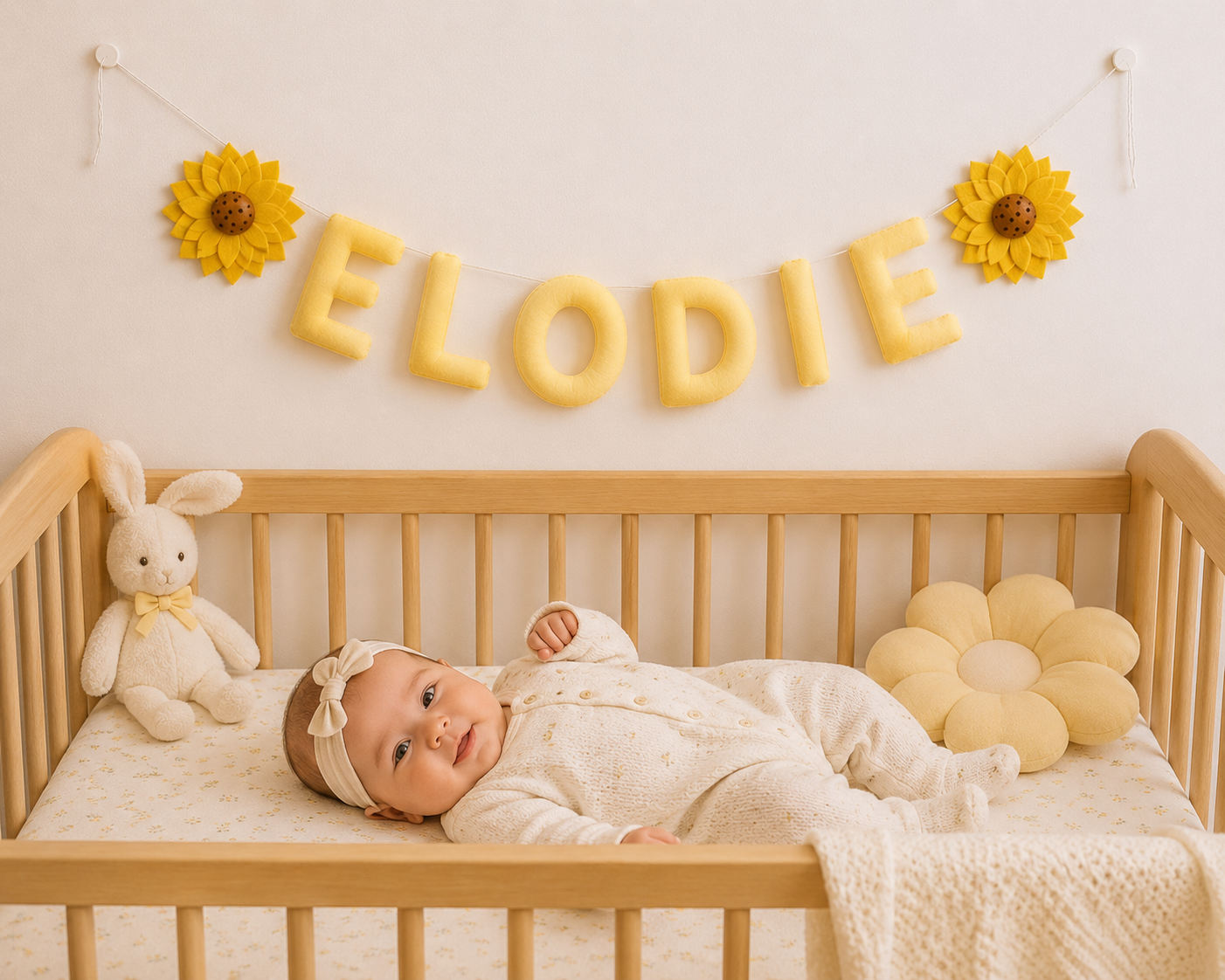 Sunflower Personalised Name Garland