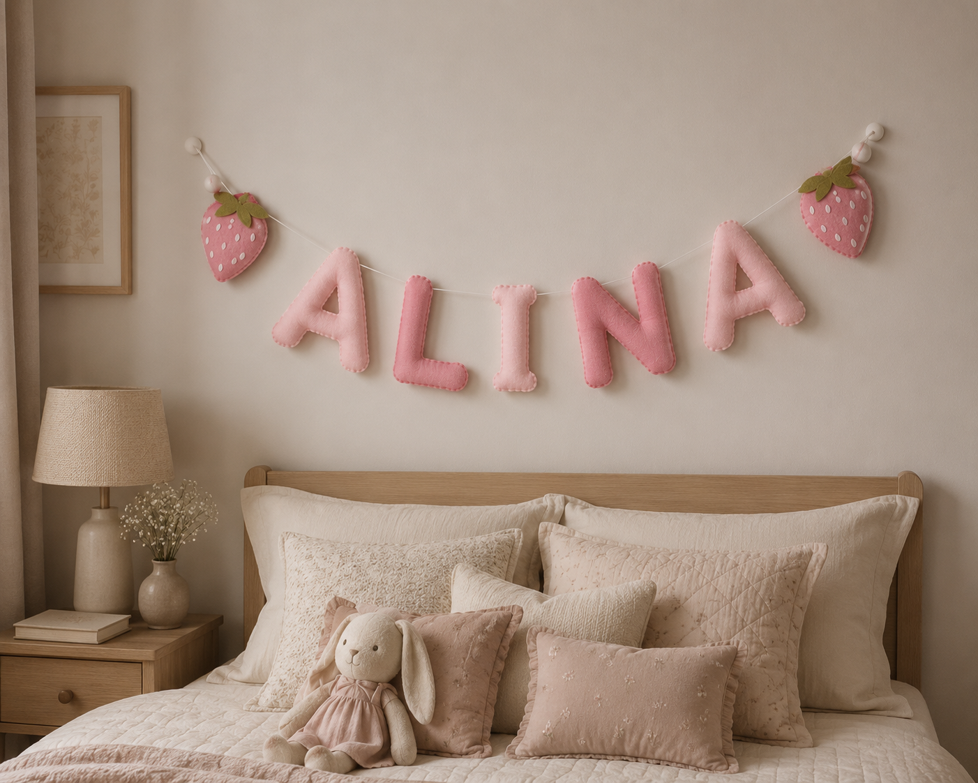 Strawberry Personalised Name Garland