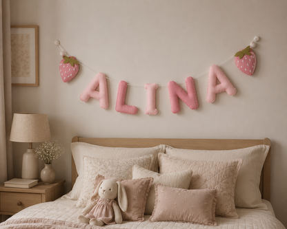 Strawberry Personalised Name Garland
