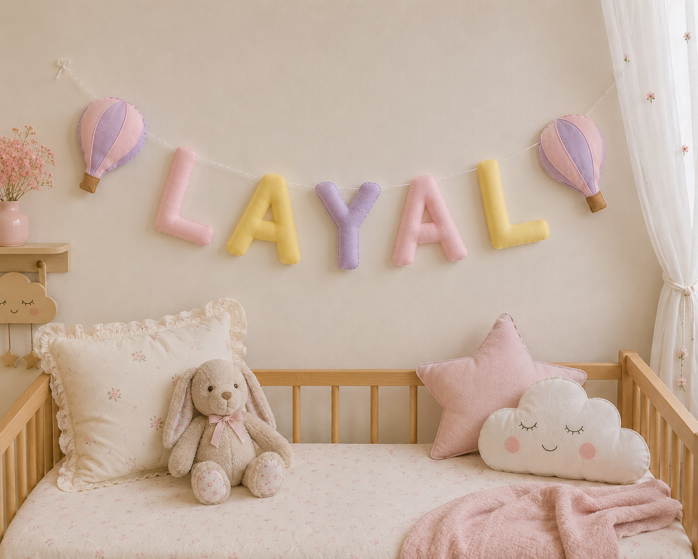 Hot Air Balloon Personalised Name Garland