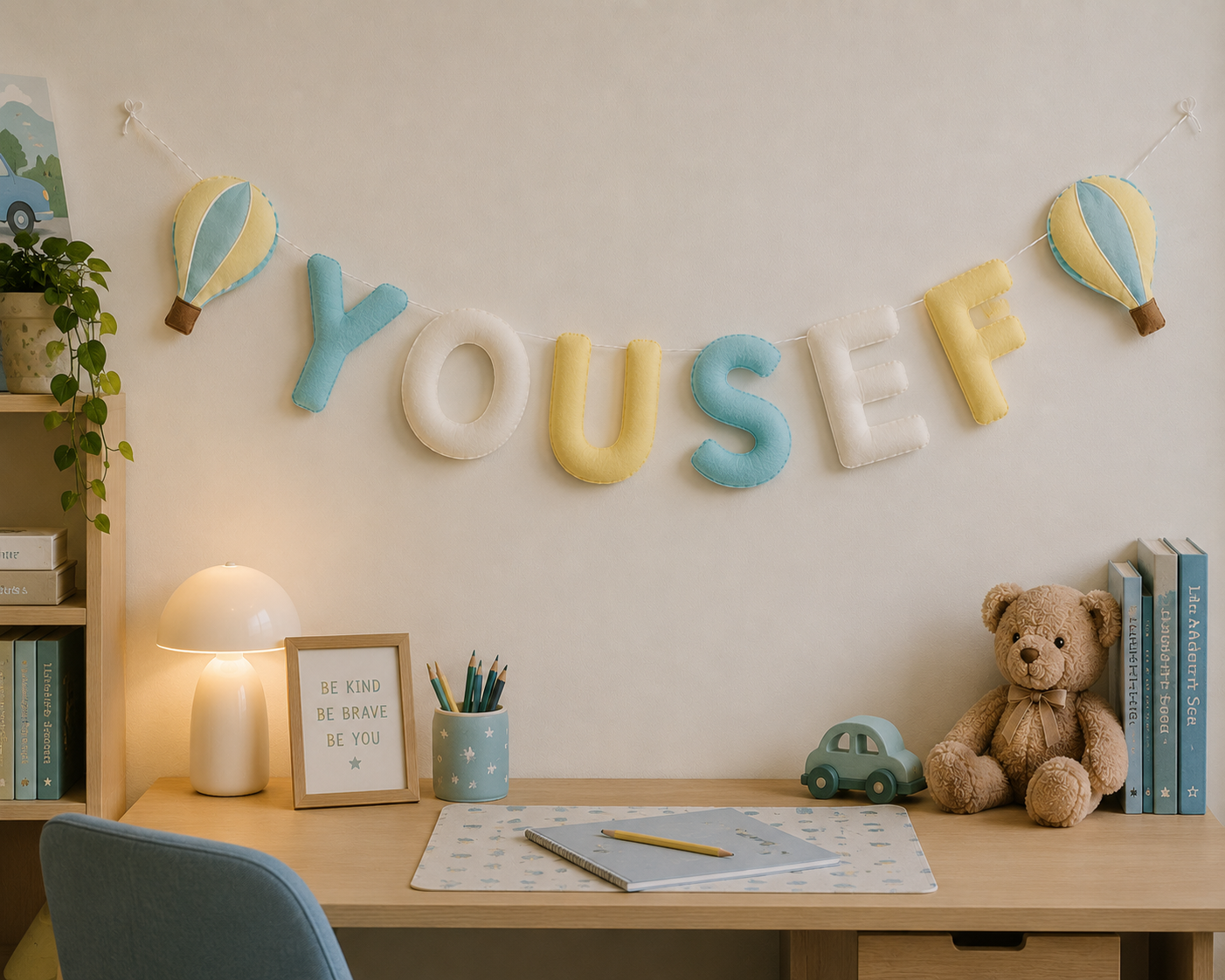 Hot Air Balloon Personalised Name Garland