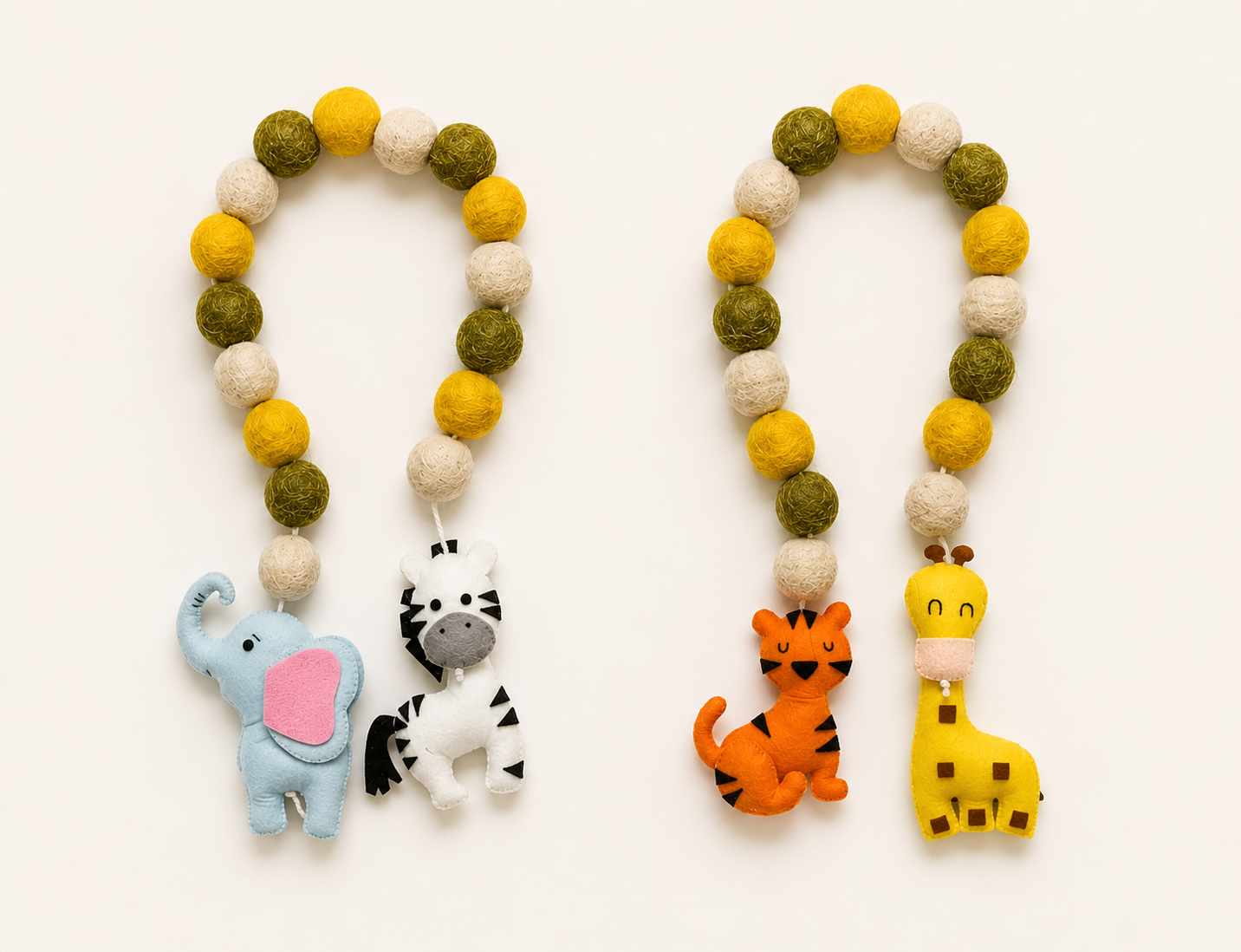 Jungle Friends Curtain Tie Pair