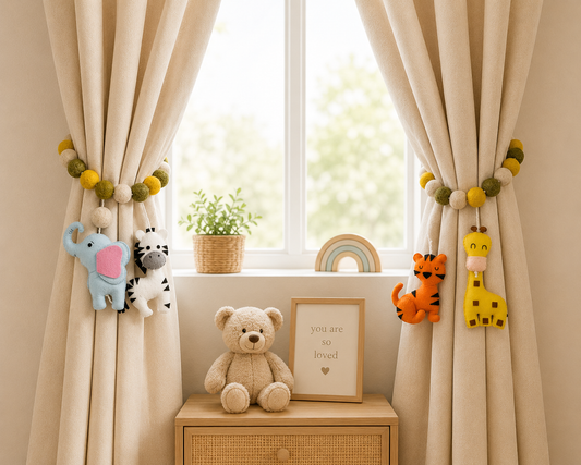 Jungle Friends Curtain Tie Pair