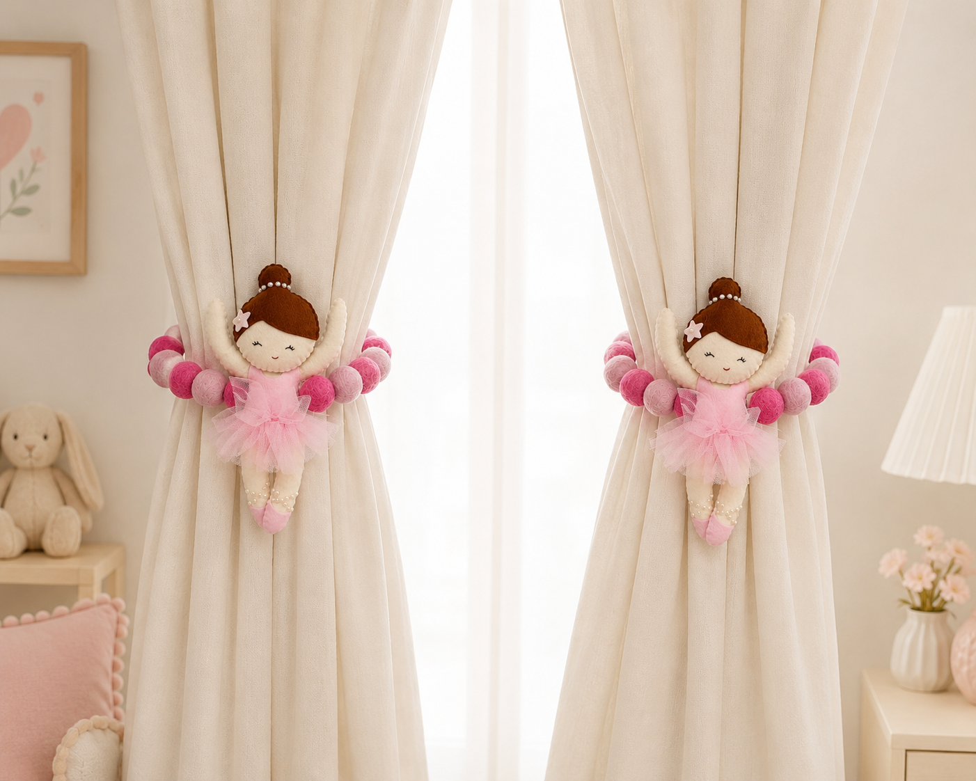 Ballerina Curtain Tie Pair