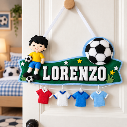 Football Star Personalised Wall Hanging