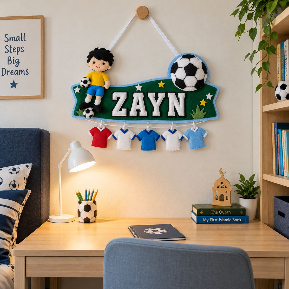 Football Star Personalised Wall Hanging