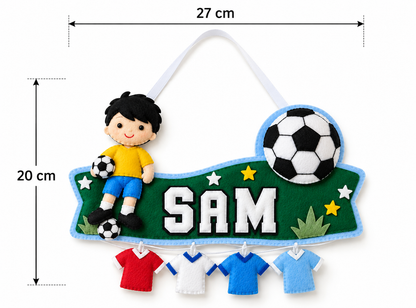 Football Star Personalised Wall Hanging