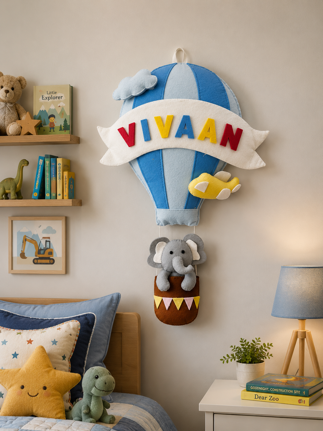Hot Air Balloon Personalised Wall Hanging