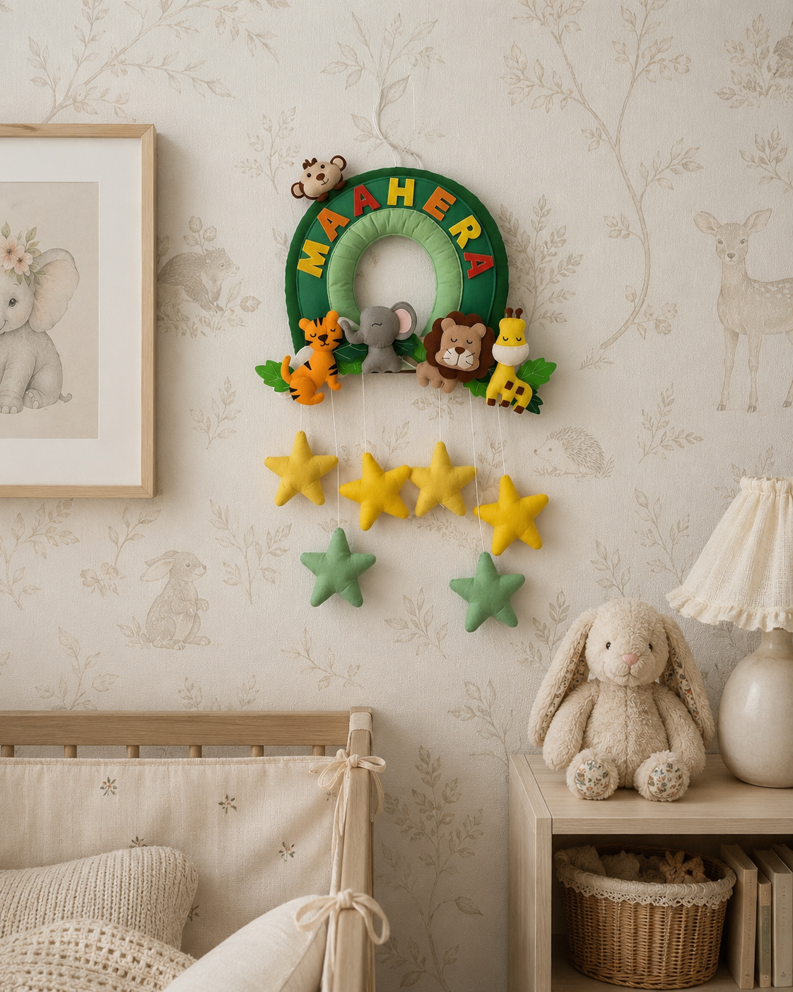 Safari Friends Personalised Wall Hanging
