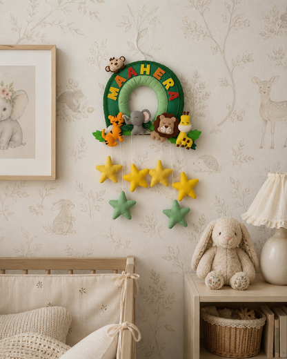 Safari Friends Personalised Wall Hanging