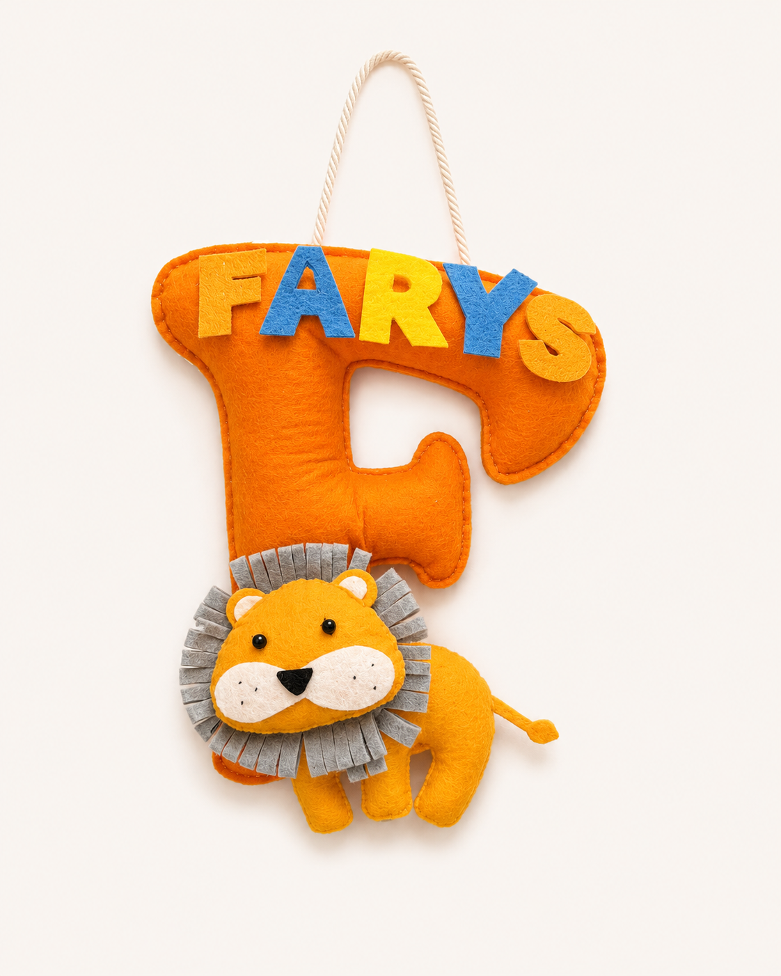 Lion_initial_name_hanging