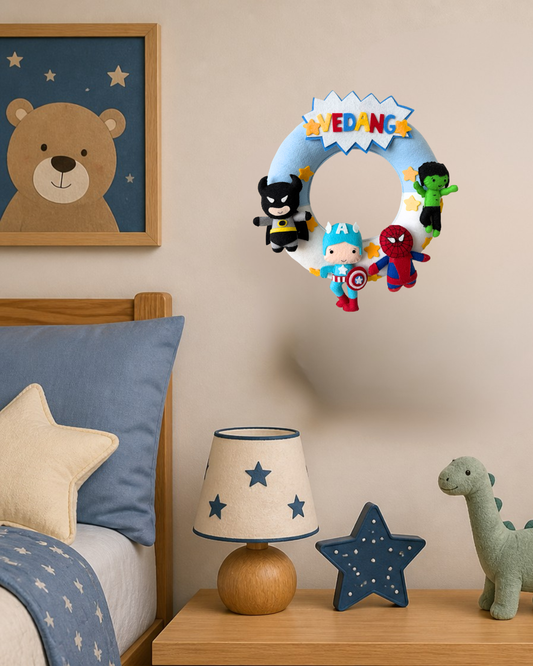 ultimate superhero personalised felt based name / wall hanging