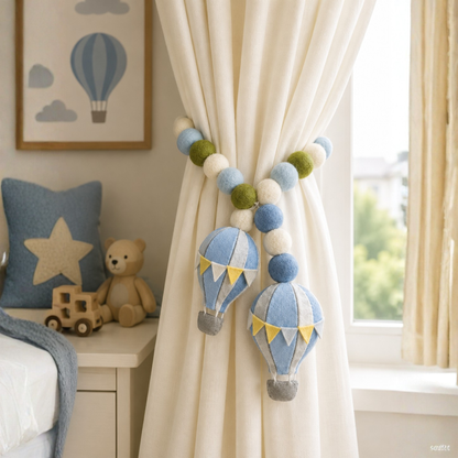 Hot Air Balloon Curtain Tie Pair