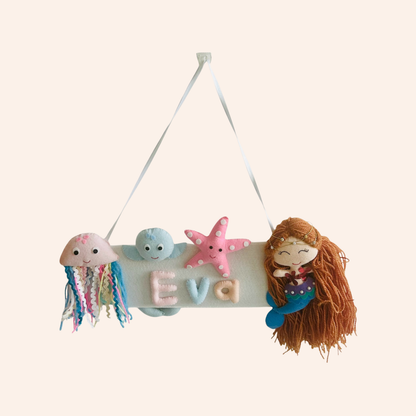 Little Mermaid Personalised Wall Hanging