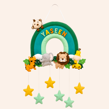 Safari Friends Personalised Wall Hanging
